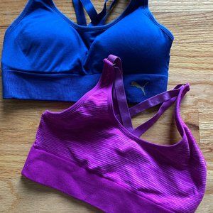 two-pack of Puma sports bras